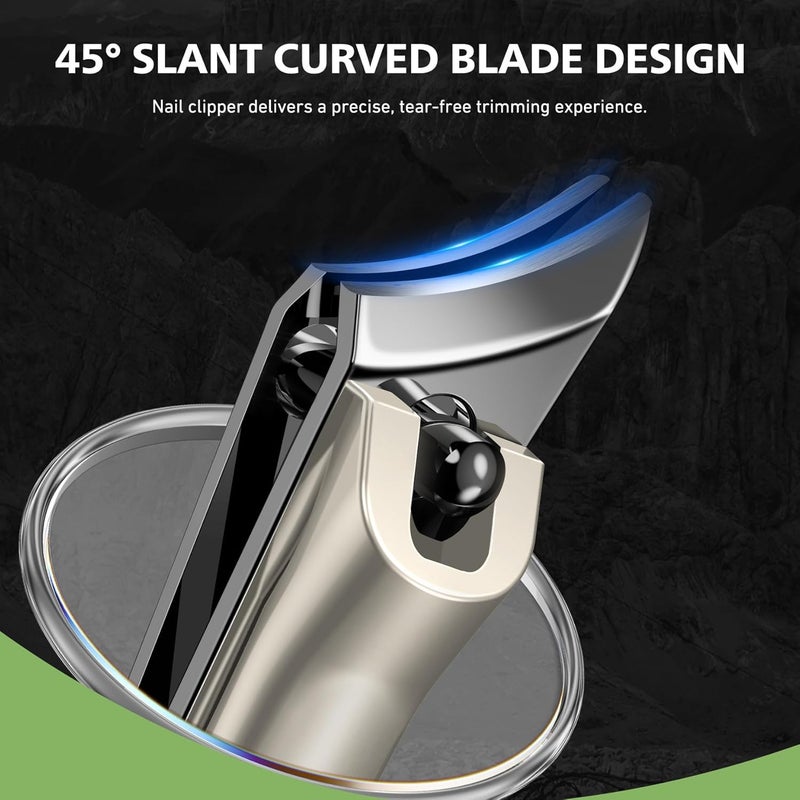 Baluca Slanted Blade Ingrown Toenail Clippers for Thick Toenails, Angled Toe Nail Fingernail Cutter Trimmer for Seniors and Men - Champagne - Image 3